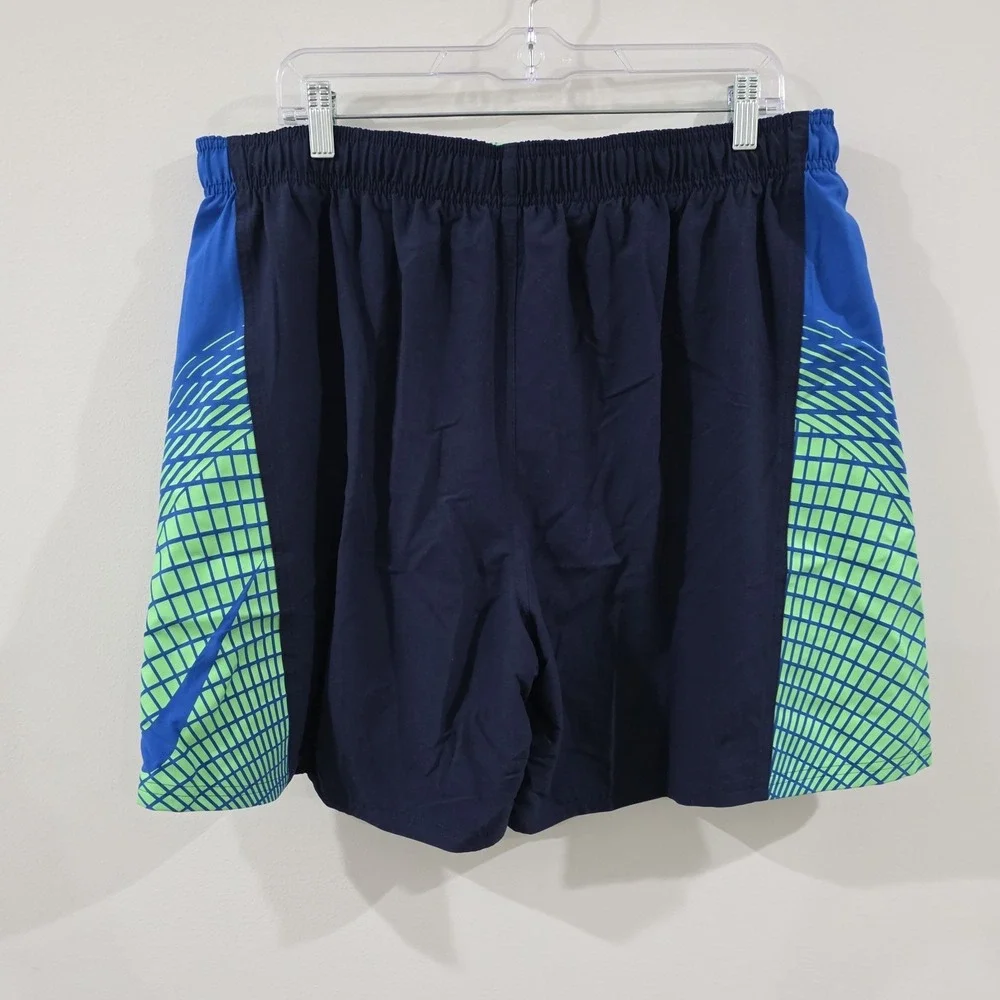Nike Mens Swim Trunks Size XXL Blue Swoosh Logo Beach Vacation Summer‎